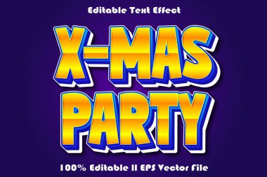 X-Mas Partisi Düzenlenebilir Metin Efekti