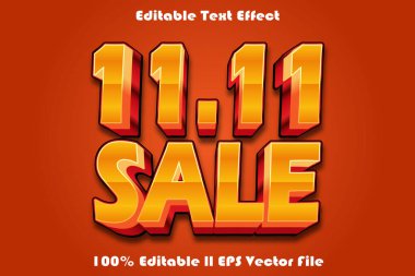 11.11 Satış Düzenlenebilir Metin Efekti
