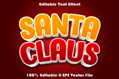 Noel Baba Düzenlenebilir Metin Efekti