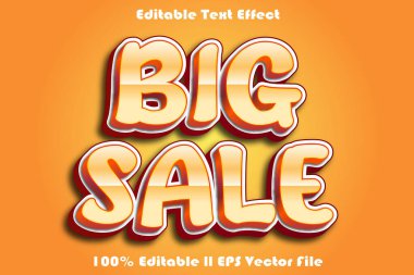 Büyük satış düzenlenebilir metin efekti