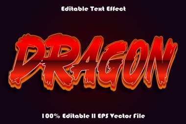 Dragon düzenlenebilir metin efekti