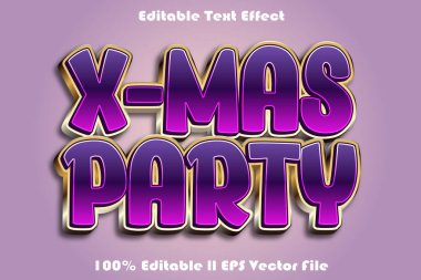 X-Mas Partisi Düzenlenebilir Metin Efekti