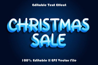 Noel indirimi düzenlenebilir metin efekti