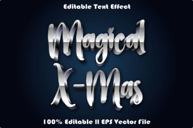 Sihirli X-Mas Düzenlenebilir Metin Efekti