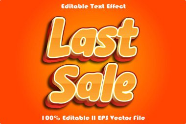 Son Satış Düzenlenebilir Metin Efekti