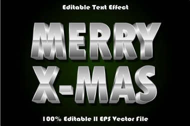 Mutlu X-Mas Düzenlenebilir Metin Efekti