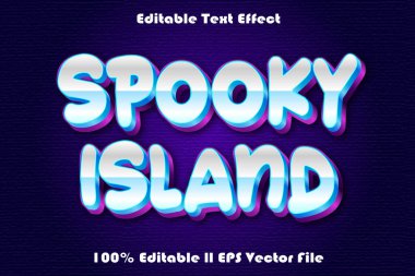 Ürkütücü Ada Düzenlenebilir Metin Efekti