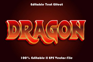 Dragon düzenlenebilir metin efekti