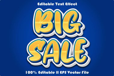 Büyük satış düzenlenebilir metin efekti