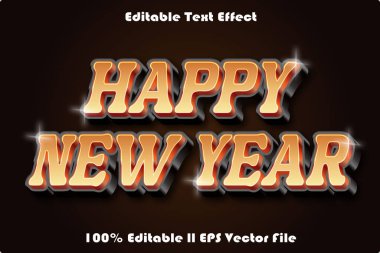 Yeni Yıl Düzenlenebilir Metin Efekti