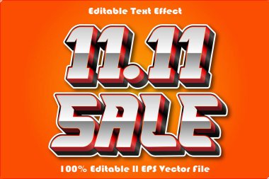 11.11 Satış Düzenlenebilir Metin Efekti