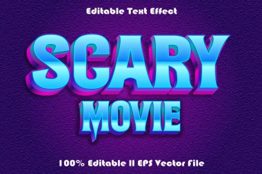 Korku Filmi Düzenlenebilir Metin Efekti