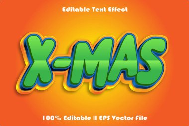 X-Mas Düzenlenebilir Metin Efekti