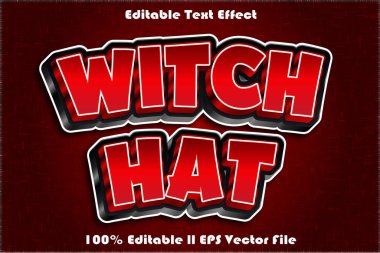 Cadı Şapkası Düzenlenebilir Metin Efekti