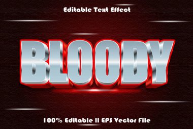 Kanlı Düzenlenebilir Metin Efekti