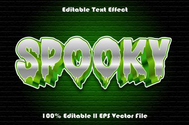 Ürkütücü düzenlenebilir metin efekti