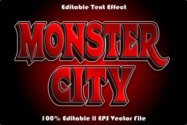Canavar Şehri Düzenlenebilir Metin Efekti