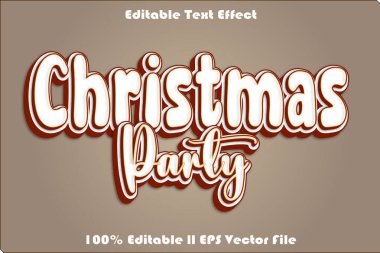 Noel Partisi Düzenlenebilir Metin Efekti