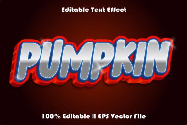 Balkabağı düzenlenebilir metin efekti