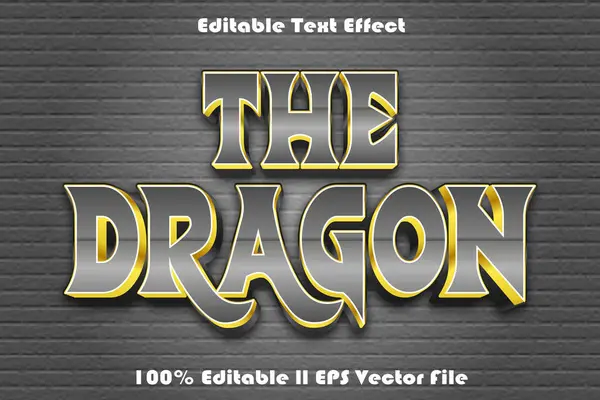 stock vector The Dragon Editable Text Effect