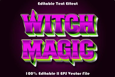 Cadı Sihirli Düzenlenebilir Metin Efekti