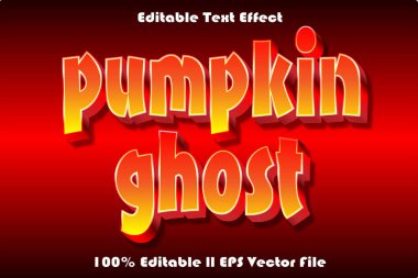 Balkabağı Hayalet Düzenlenebilir Metin Efekti