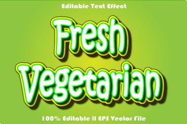 Taze Vejetaryen Düzenlenebilir Metin Efekti