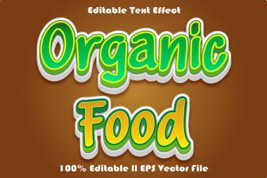 Organik Gıda Düzenlenebilir Metin Efekti