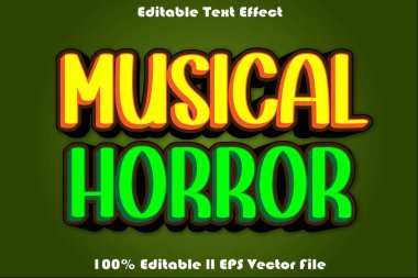 Müzik Dehşeti Düzenlenebilir Metin Efekti