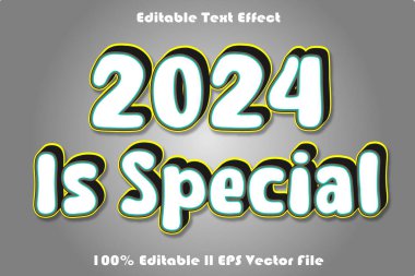 2024 Özel Düzenlenebilir Metin Efektidir