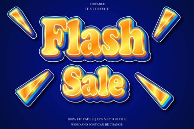 flash sale düzenlenebilir metin efekti