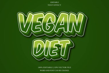 Vegan Diyet Düzenlenebilir Metin Efekti