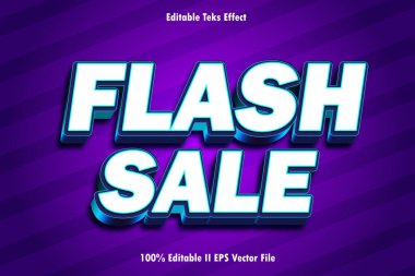 Flash Satış Düzenlenebilir Metin Efekti 3B Kabartma Gradyan Biçimi