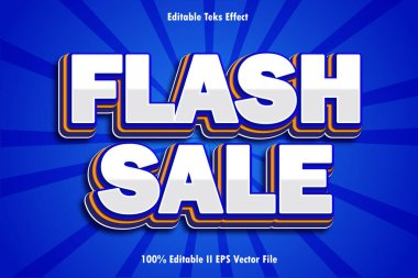 Flash Satış Düzenlenebilir Metin Efekti 3B Kabartma Gradyan Biçimi