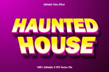 Lanetli Ev Düzenlenebilir Metin Efekti 3d Kabartma Gradyan Biçimi