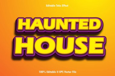 Lanetli Ev Düzenlenebilir Metin Efekti 3d Kabartma Gradyan Biçimi