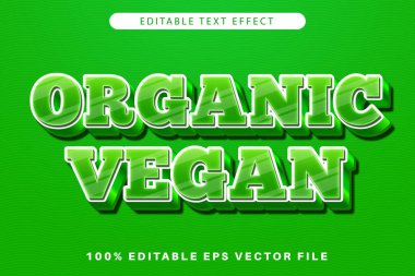 Organik Vegan Düzenleme Metni 3d Gradyan Biçimi