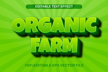 Organik Çiftlik Düzenlenebilir Metin Efekti