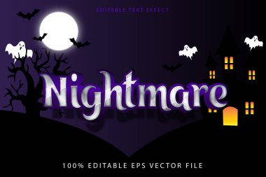 Kabus Düzenlenebilir Metin Efekti 3d Gradyan Biçimi