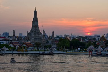 Wat Arun  landmark in Bangkok City, Thailand. This photo was taken in Thailand on January 3, 2021.