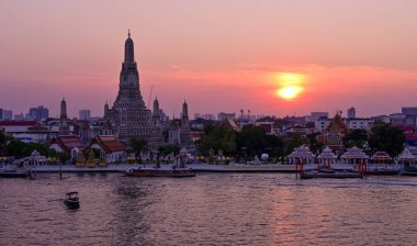 Wat Arun  landmark in Bangkok City, Thailand. This photo was taken in Thailand on January 3, 2021.
