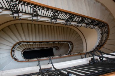 An intersection of steps as visible inside a capitol building St' Paul, Minnesota clipart