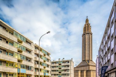 St. Joseph's Church, Le Havre, France, design by Auguste Perret (1951-1958) clipart