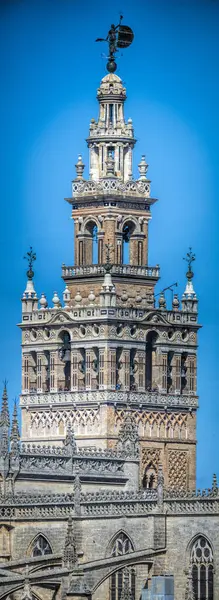 stock image West and south sides of the Giralda tower, Seville, Spain. High resolution panorama.