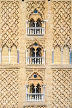 Giralda Kulesi 'nin güneyinden müfreze, Sevilla, İspanya.