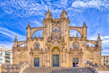 Katedral cephesi, Jerez de la Frontera, İspanya.