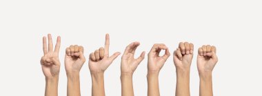 Sağır alfabesinde elle 