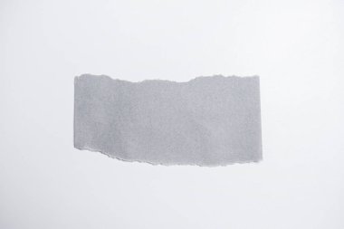 Beyaz arkaplanda yırtık kağıt parçaları.