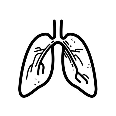 Akciğerler insan akciğeri simgesi, taslak biçimi