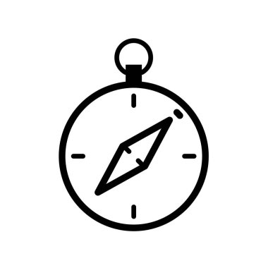 pusula vektörü ince çizgi simgesi